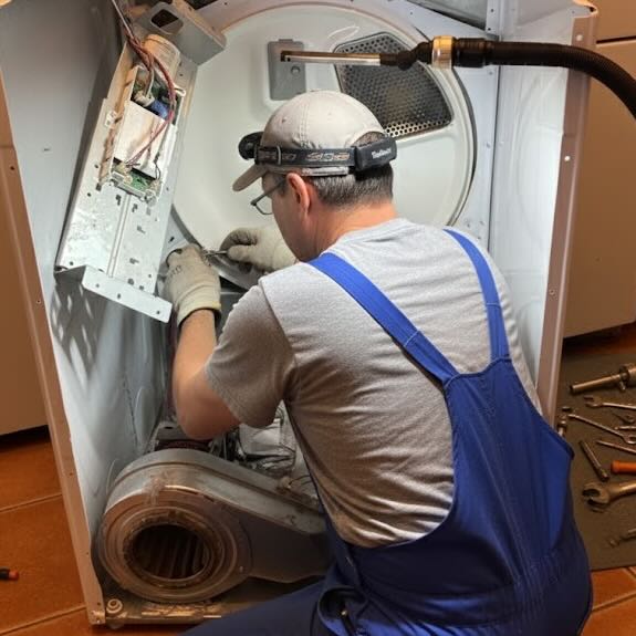 Modern laundry room with washing machine
